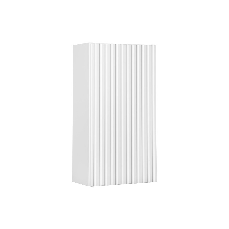 Meuble de rangement VANO – Blanc alpin – 1 porte – L30 × P18 × H57 cm – À suspendre 
