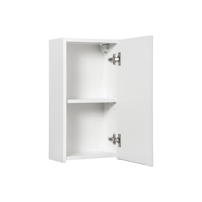 Meuble de rangement VANO – Blanc alpin – 1 porte – L30 × P18 × H57 cm – À suspendre 