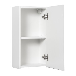 Meuble de rangement VANO – Blanc alpin – 1 porte – L30 × P18 × H57 cm – À suspendre 