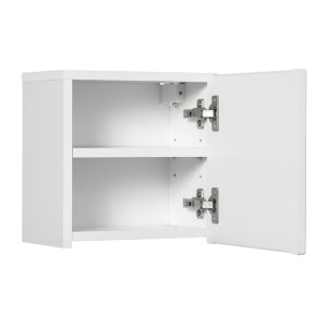 Meuble de rangement VANO – Blanc alpin – 1 porte – L20 × P18 × H57 cm – À suspendre