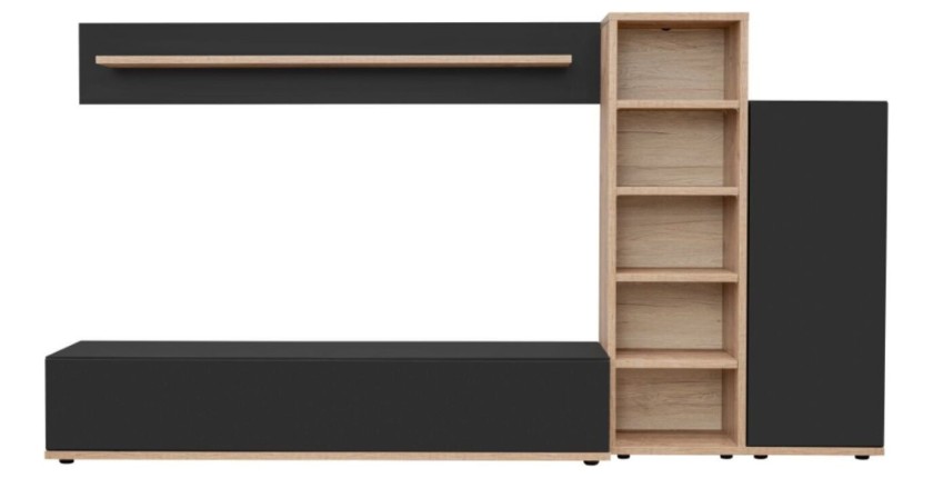 Ensemble de meubles de salon noir RHYS