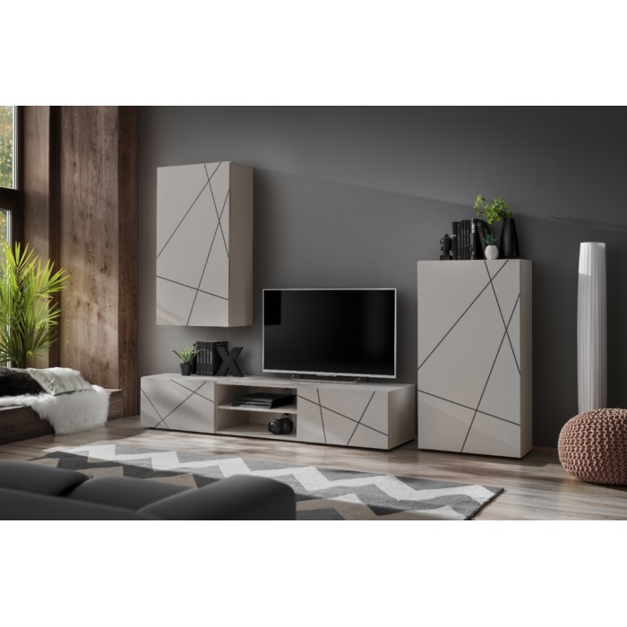 Mise en situation de la composition de salon DASH 3 meubles dans un décor 3D