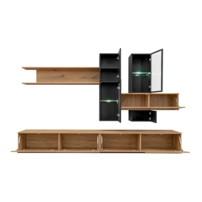 Ouverture des éléments de l'ensemble de meubles de salon ORIANE