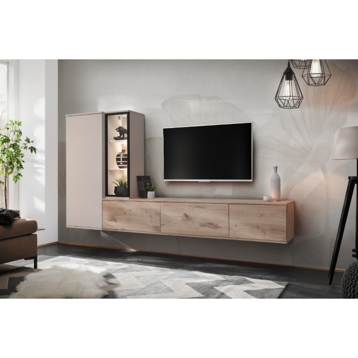 Mise en situation dans un décor 3D de la composition murale CALIRE