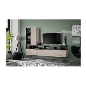 Mise en situation dans un décor 3D de la composition murale CRONOS