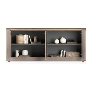 Ouverture des 4 portes du buffet SASHA coloris mercure