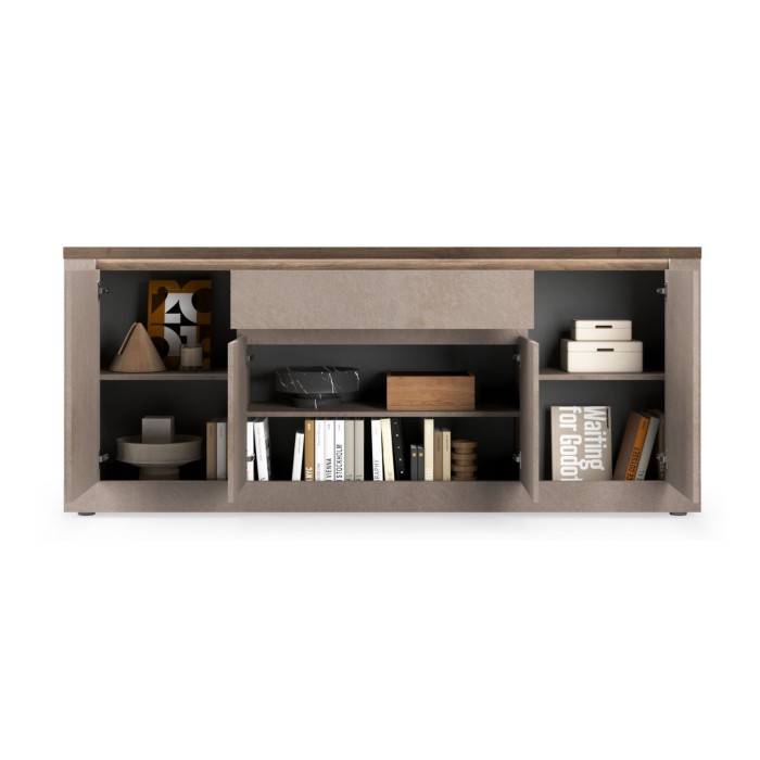 Ouverture des 4 portes et du tiroir buffet SASHA mercure