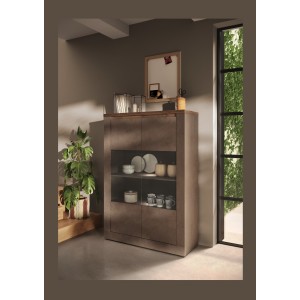 Vitrine SASHA mercure 2 portes en situation 3D