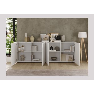 Buffet SCENA 4 portes ouvertes dans un décor 3D