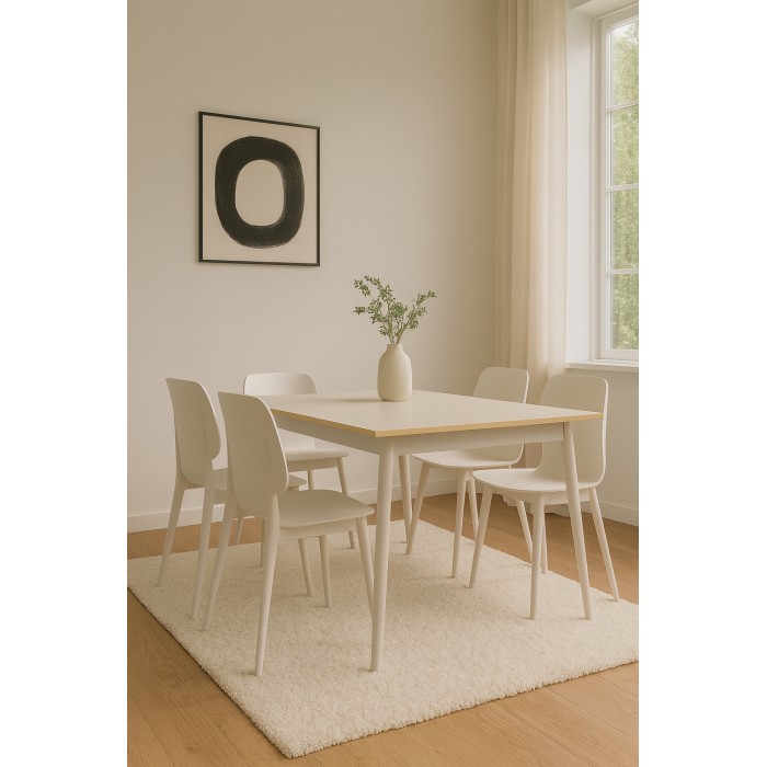 Table de salle à manger design AZURÉA – 180 cm – Coloris sable