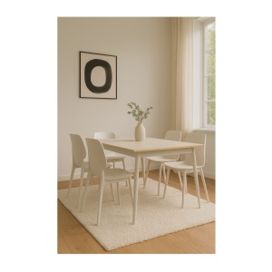Table de salle à manger design AZURÉA – 180 cm – Coloris sable