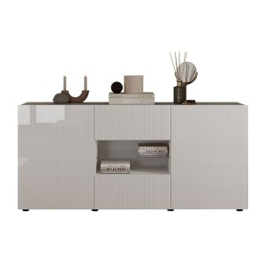 Buffet SCENA 2 portes et 2 tiroirs blanc laqué