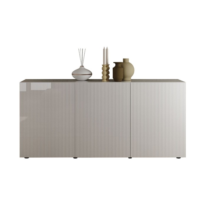 Buffet 3 portes SCENA blanc laqué