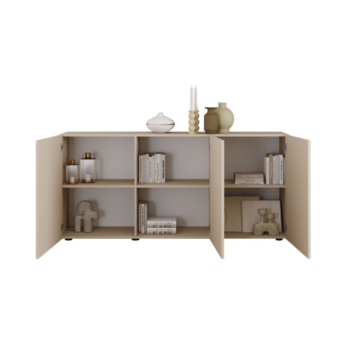 Buffet SCENA 3 portes cachemire ouvert