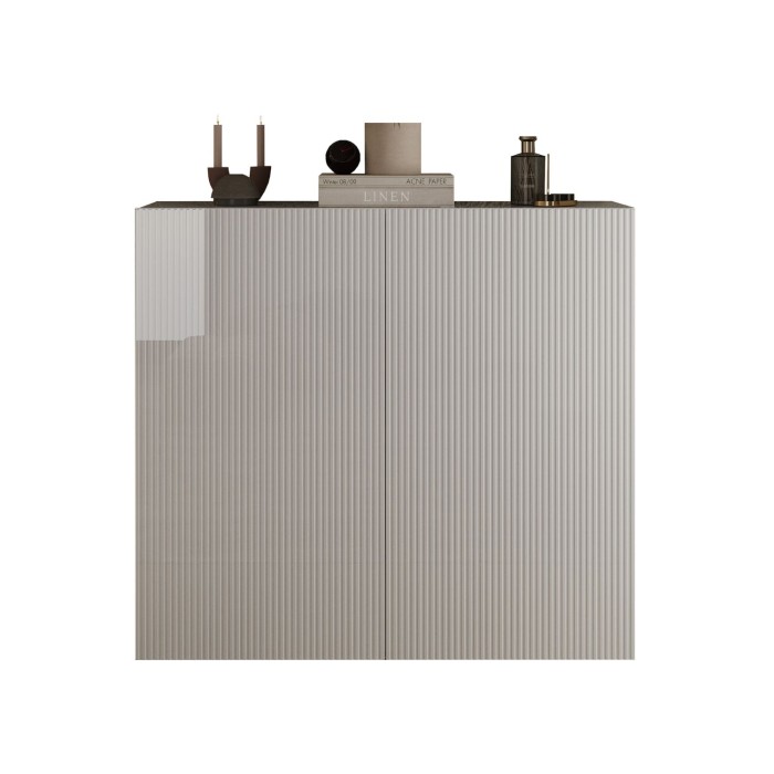 Buffet haut SCENA blanc laqué