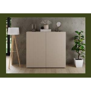 Buffet haut SCENA cachemire mis en situation dans un décor 3D