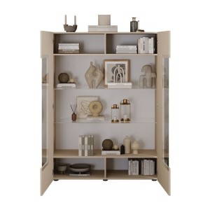 Vitrine SCENA 2 portes cachemire ouvertes