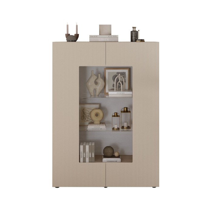 Vitrine SCENA 2 portes cachemire