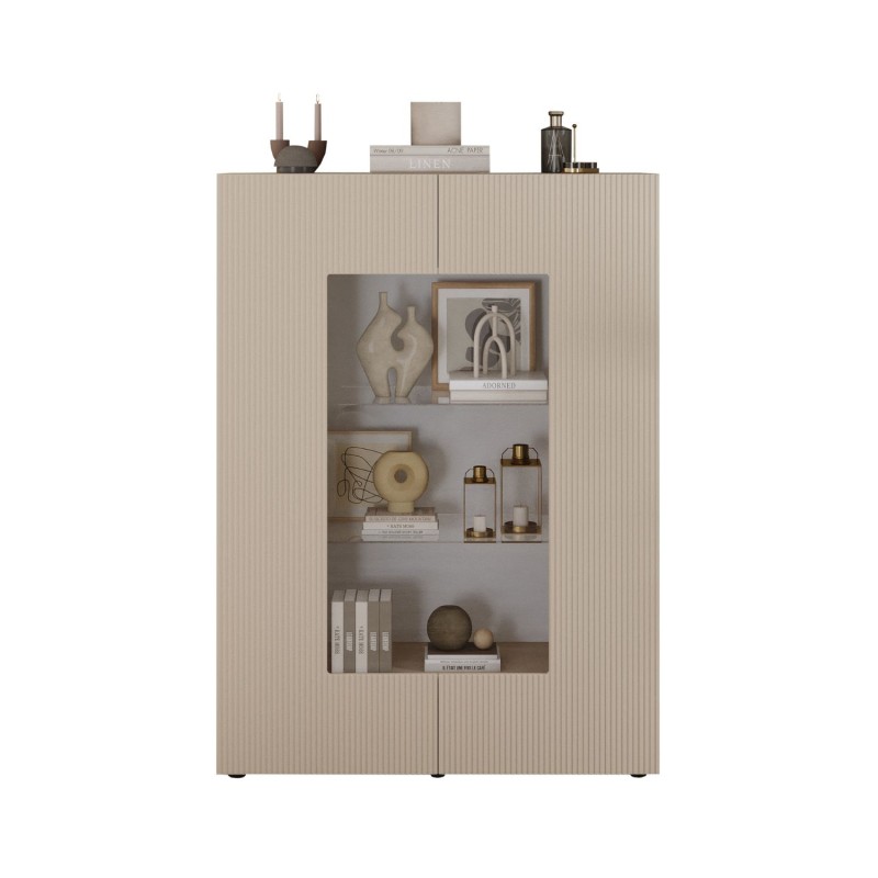 Vitrine SCENA 2 portes cachemire