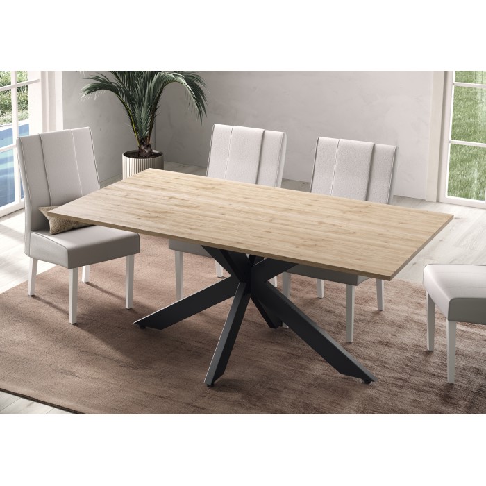 Table GWEN chêne cadiz dans un décor 3D sous un autre angle