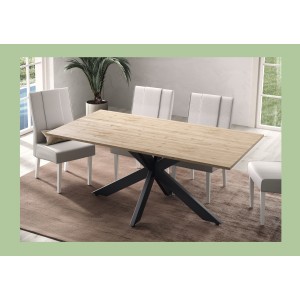 Table GWEN chêne cadiz dans un décor 3D sous un autre angle