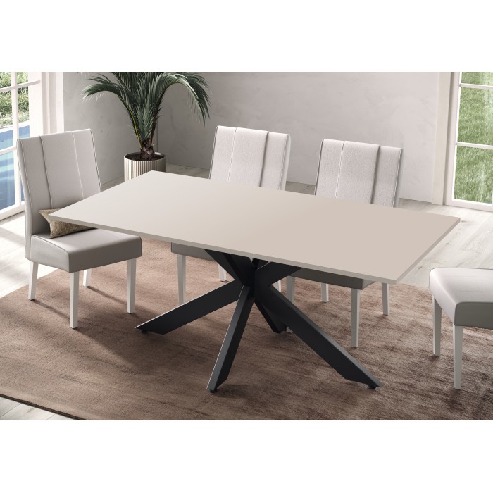 Table GWEN cachemire dans un décor 3D