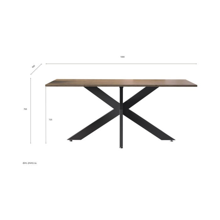 Table GWEN chêne mercure dimensions
