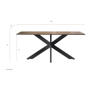 Table GWEN chêne mercure dimensions