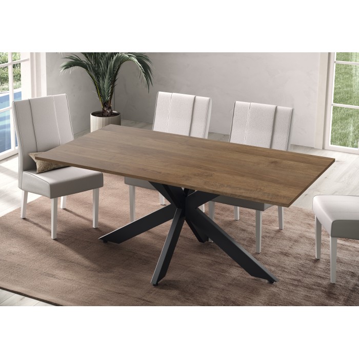 Table GWEN chêne mercure mis en situation dans un décor 3D