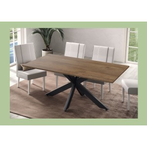 Table GWEN chêne mercure mis en situation dans un décor 3D