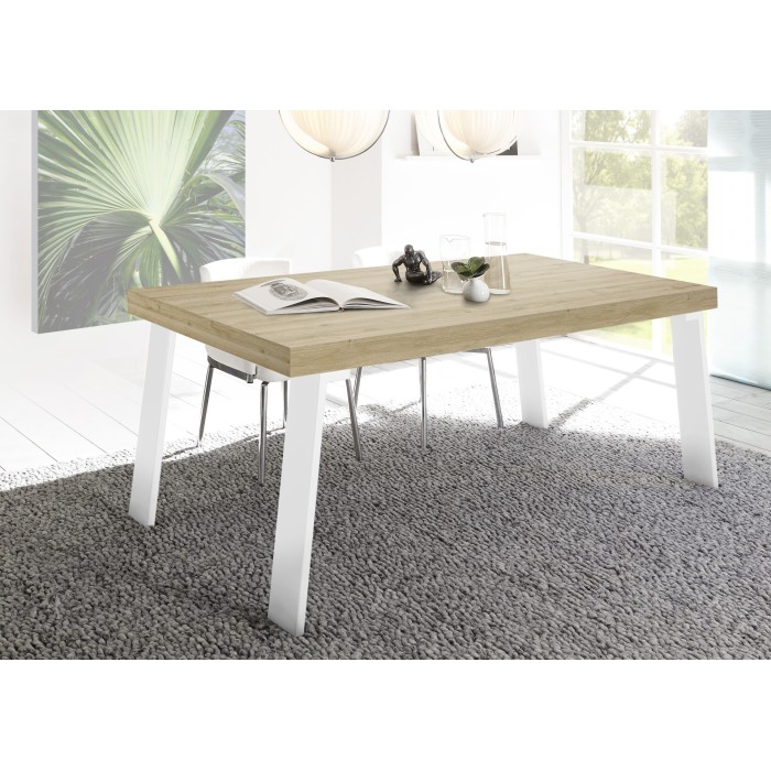 Table SPRING chêne clair dans un décor 3D