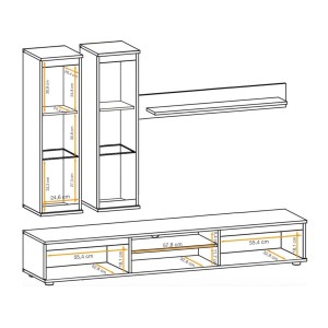 Dimension composition murale DOMO cachemire