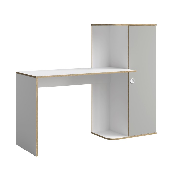 Chambre enfant complète ELYO – Bureau + Lit + Armoire avec bibliothèque