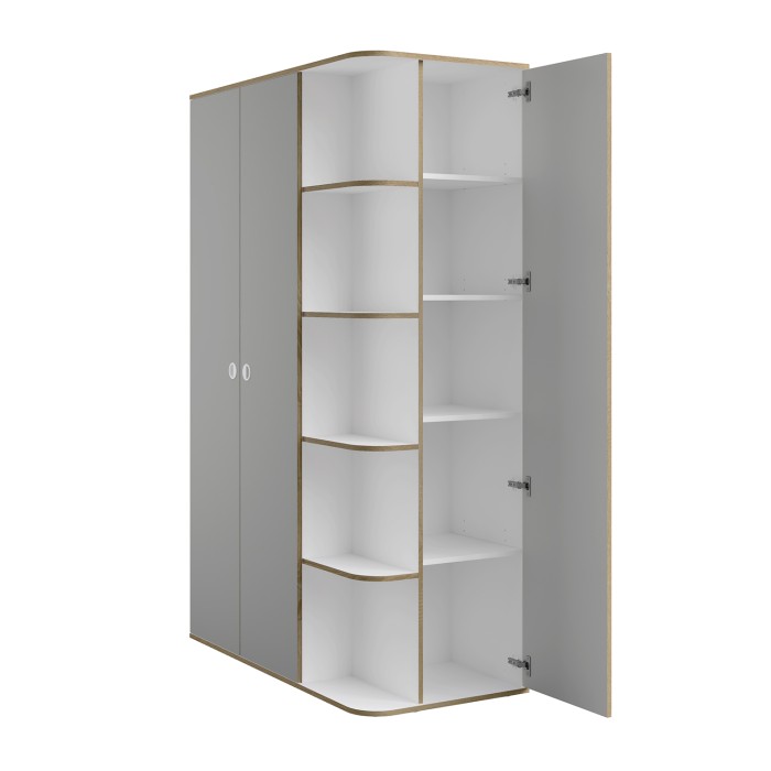 Chambre enfant complète ELYO – Bureau + Lit + Armoire avec bibliothèque