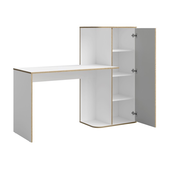 Chambre enfant complète ELYO – Bureau + Lit + Armoire avec bibliothèque