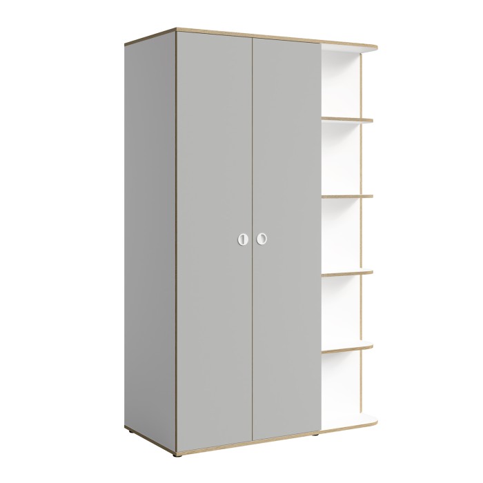 Chambre enfant complète ELYO – Bureau + Lit + Armoire avec bibliothèque