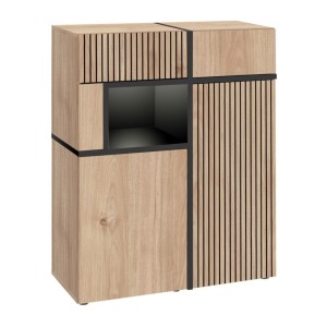 Buffet haut CRISS chêne clair et noir
