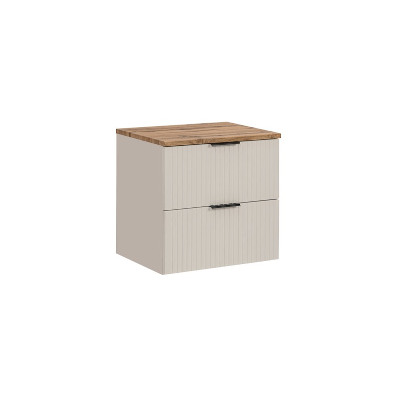 Ensemble de salle de bains NOXERA 60 cm – Marron congo & wotan – Plan vasque
