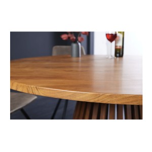 Zoom sur le plateau de la table TALMA 120 vu de côté