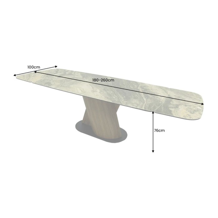 Table VORTEX beige dimensions