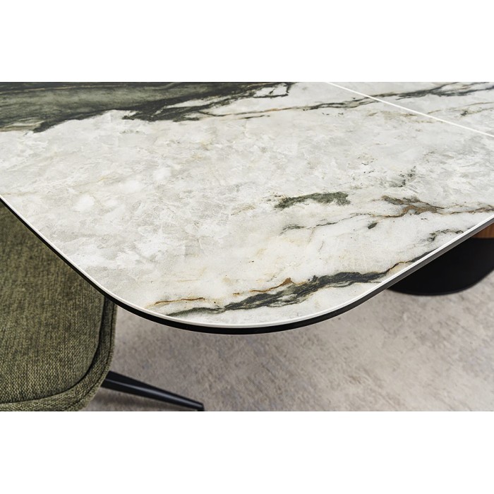 Zoom sur le coin de la table VORTEX grise