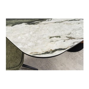 Zoom sur le coin de la table VORTEX grise