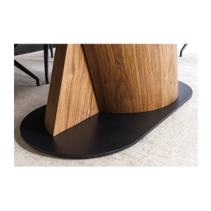 Zoom sur le pied de la table VORTEX grise