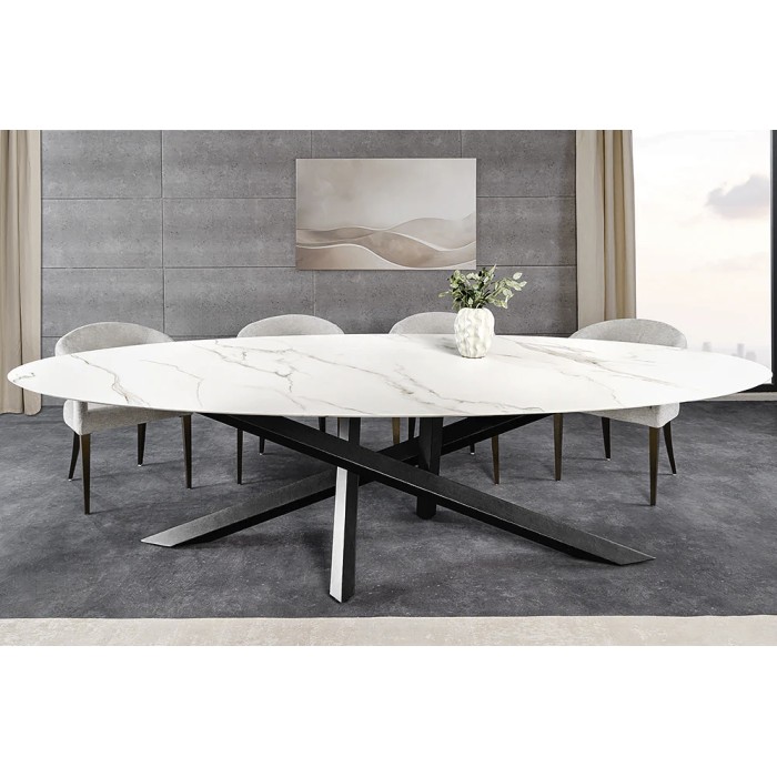 Table AERIS blanche vu de face