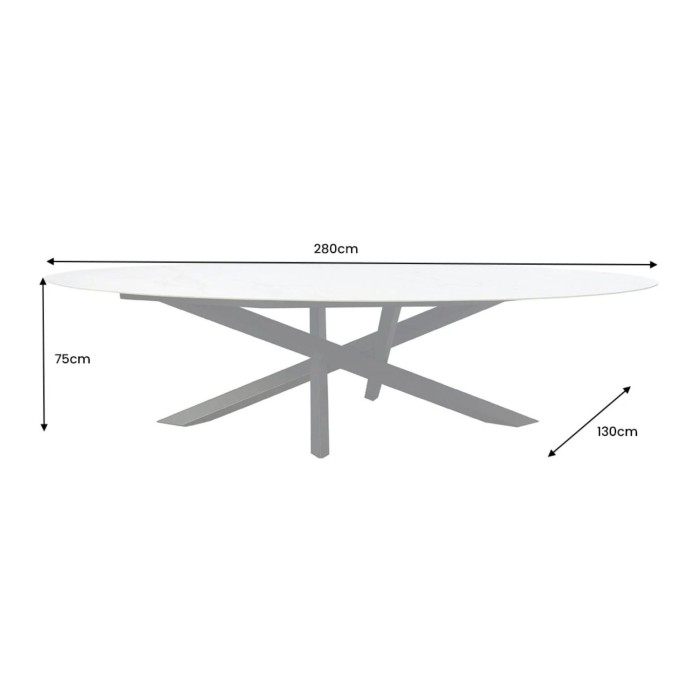 Table AERIS blanche dimensions