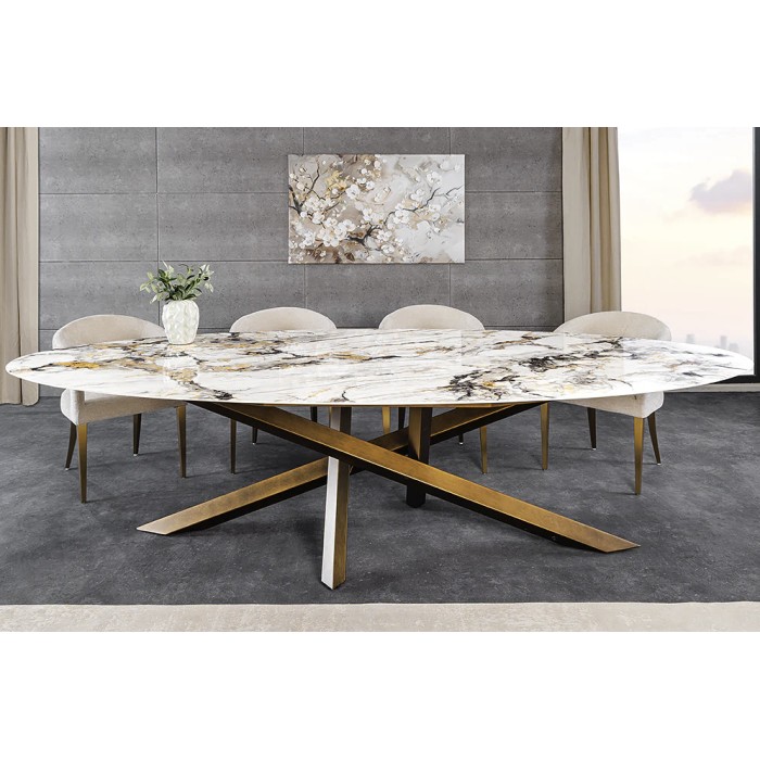 Table AERIS bronze vu de face