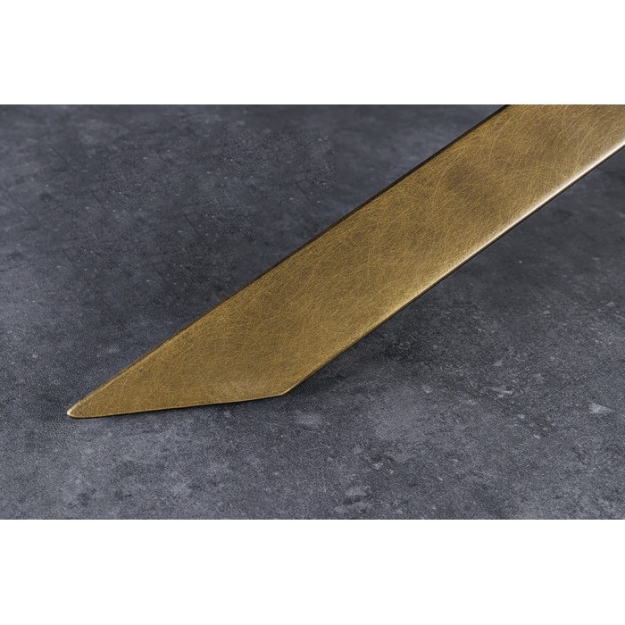 Zoom sur le pied de la table AERIS bronze