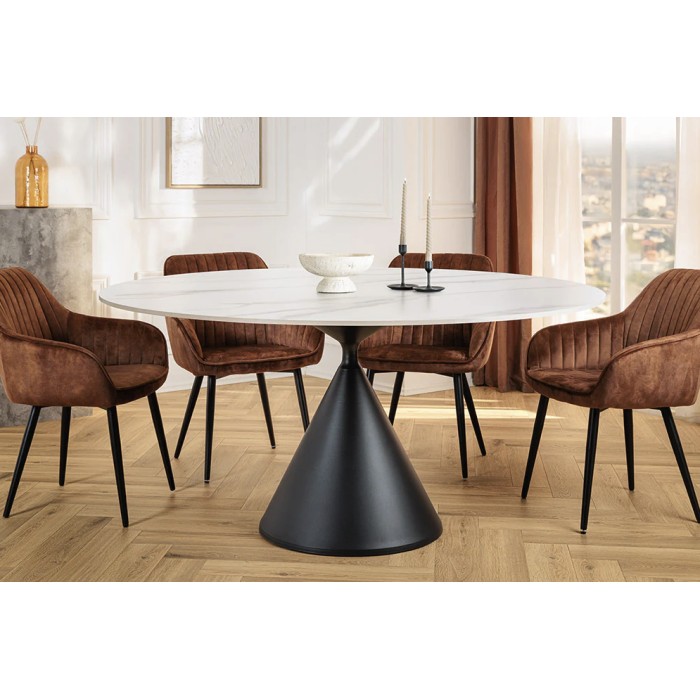 Table VOLTIS blanche décor 3D