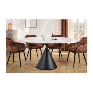 Table VOLTIS blanche décor 3D