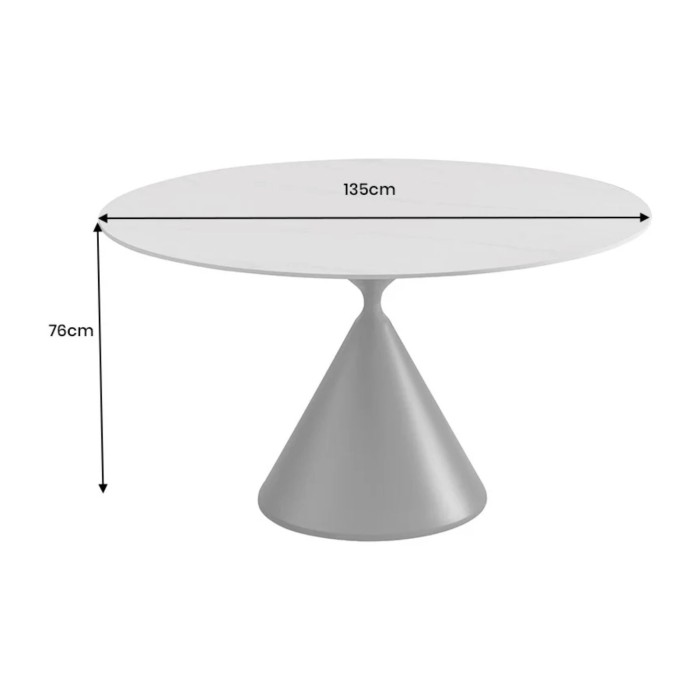 Table VOLTIS blanche dimensions